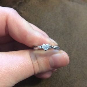 Heart shape diamond engagement ring